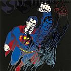 Andy Warhol Canvas Paintings - Myths Superman